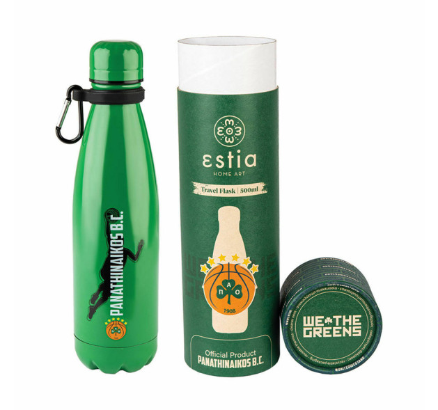 Estia Panathinaikos B.C. Official Μπουκάλι Θερμός Πράσινο 500ml