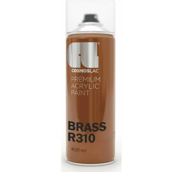 Cosmos Lac Σπρέι Βαφής Premium Acrylic N310 με Σατινέ Εφέ Brass R 400ml