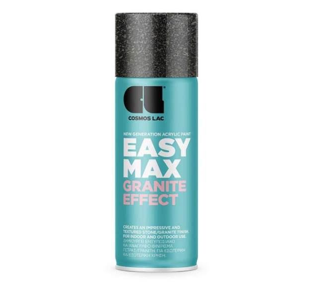 Cosmo Lac Spray Easy Max Line 400ml Granite Effect Μαυρο Nο933