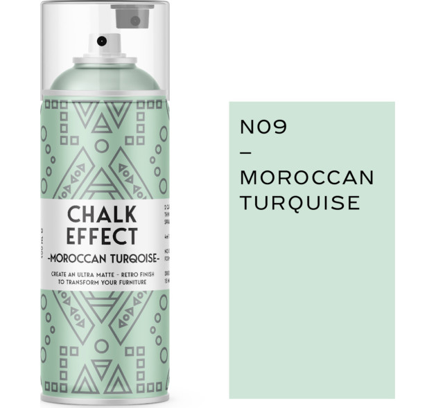 Cosmos Lac Chalk Effect Spray Κιμωλίας N09 Moroccan Turqoise 400ml