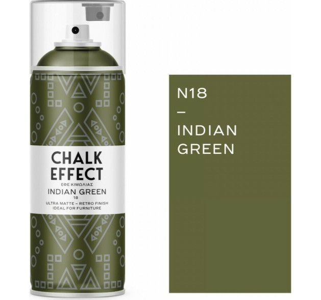 Cosmos Lac Chalk Effect Spray Κιμωλίας N18 Indian Green 400m