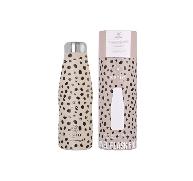 Estia Save Aegean Leopard Taupe Μπουκάλι Θερμός 500ml