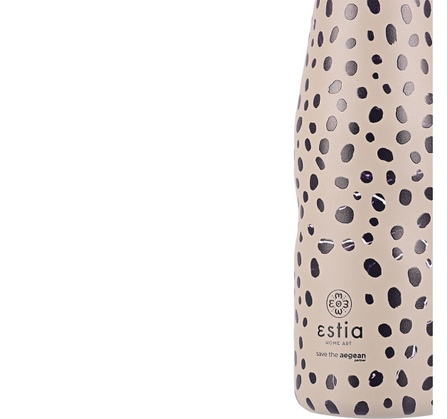 Estia Save Aegean Leopard Taupe Μπουκάλι Θερμός 500ml