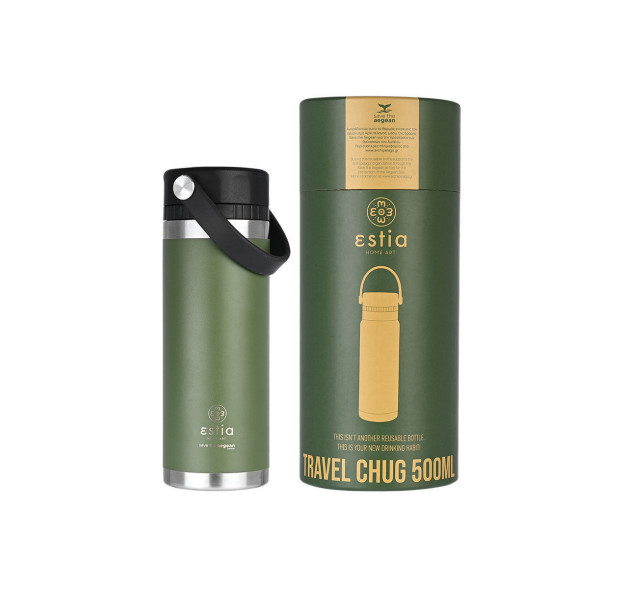 Estia Travel Chug Save Aegean Μπουκάλι Θερμός Forest Spirit 500ml