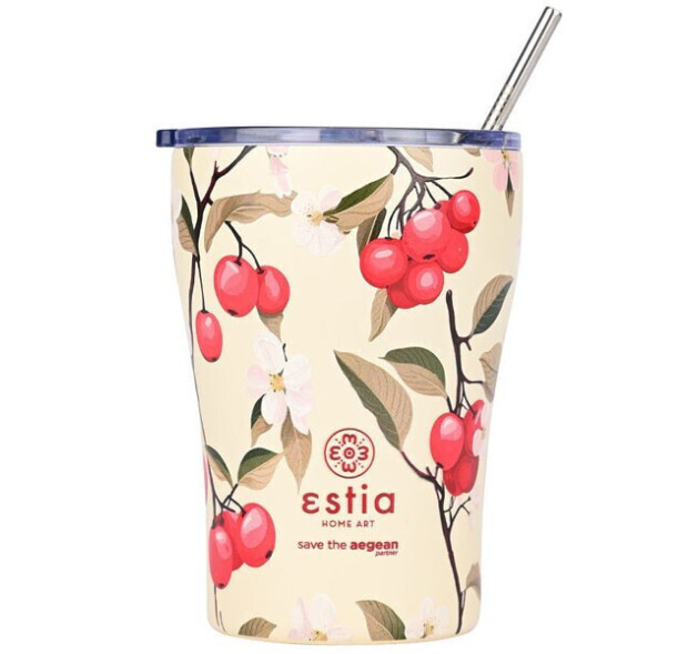 Estia Save Aegean Ποτήρι Καφέ Θερμός Ανοξείδωτο Bpa Free 350ml Sakura Whisper