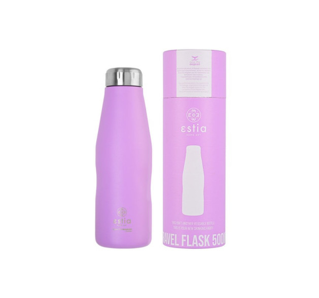 Estia Save the Aegean Μπουκάλι Θερμός Lavender Purple 500ml