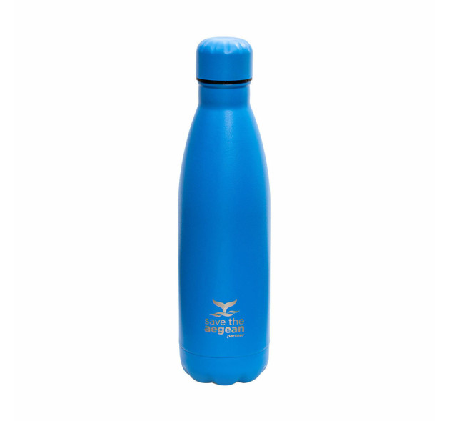 Estia Travel Flask Save Aegean Μπουκάλι Θερμός Ocean Blue 500ml