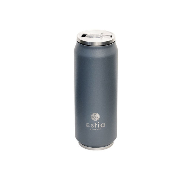 Estia Travel Cup Save The Aegean Ποτήρι Θερμός με Καλαμάκι Matte Grey 500ml