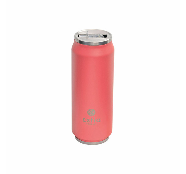 Estia Travel Cup Save The Aegean Ποτήρι Θερμός με Καλαμάκι Pastel Coral 500ml