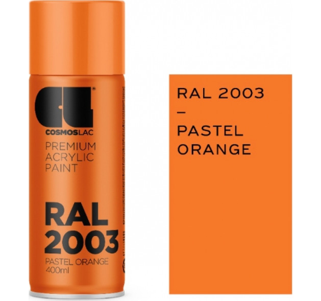 Cosmos Lac Σπρέι Βαφής Premium Acrylic Pastel Orange RAL2003 N329 400ml