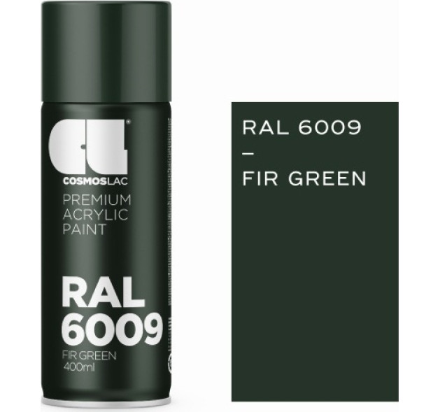 Cosmos Lac Σπρέι Βαφής Premium Acrylic Fir Green Ral Line 6009 400ml