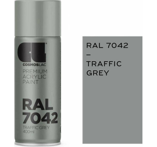 Cosmos Lac Σπρέι Βαφής Traffic Grey RAL7042 - N306 400ml