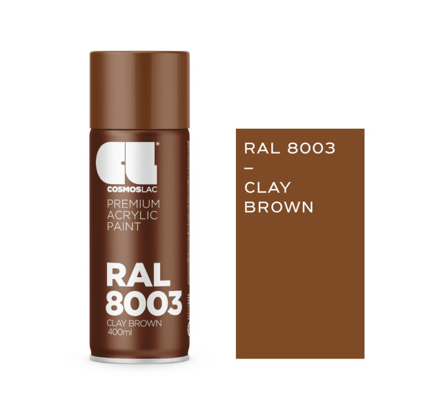 Cosmos Lac Σπρέι Βαφής Premium Acrylic Clay Brown RAL 8003 400ml