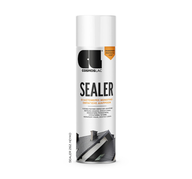 Spray Sealer Ελαστομερές Μονωτικό Διαρροών Λευκό 500ml Ν262