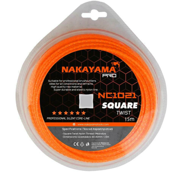 Nakayama Square Twist Μεσινέζα Μήκους 15m και Πάχους 2mm NC1020