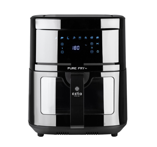 Estia ΦΡΙΤΕΖΑ ΑΕΡΟΣ PURE FRY XL 1700w 9.1lt ME ΨΗΦΙΑΚΗ ΟΘΟΝΗ & 8 ΠΡΟΓΡΑΜΜΑΤΑ ΜΑΥΡΟ