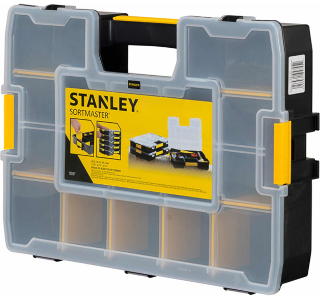 Stanley Sort Master Ταμπακιέρα Εργαλείων 17 Θέσεων με Ρυθμιζόμενα Χωρίσματα Μαύρη 43.1x33.3x8.8εκ.