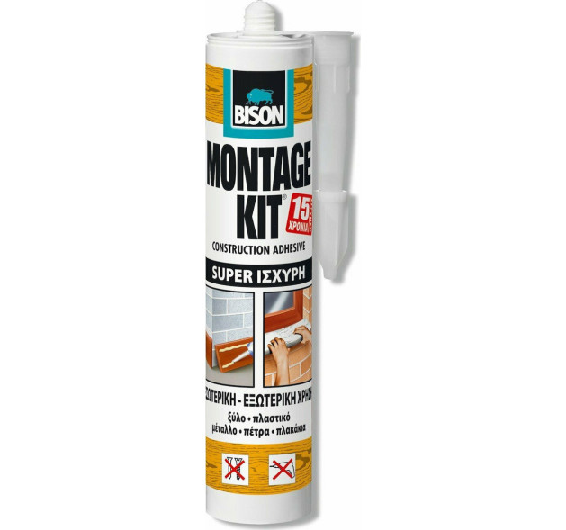 Bison Montagekit? Super Strength Μονταζόκολλα 350GR Μπεζ