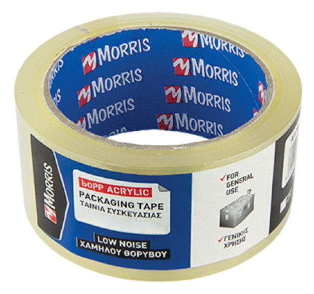 Morris Ταινία Συσκευασίας 15041 Χαμηλού Θορύβου 48mm x 60m Διάφανη