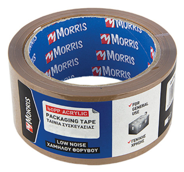 Morris Ταινία Συσκευασίας Καφέ Χαμηλού Θορύβου 38mm x 60m