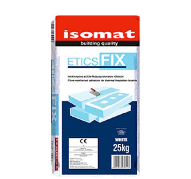 Isomat Etics Fix Κόλλα Θερμομονωτικών Πλακών Λευκή 25kg