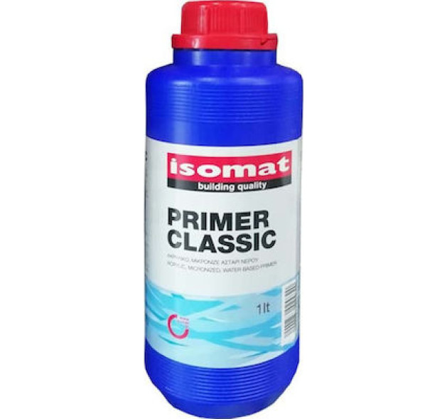 Isomat Primer Classic Ακρυλικό Αστέρι Μπλέ Κατάλληλο για Δομικά Υλικά / Τοιχοποιία 1lt