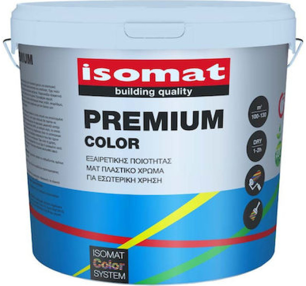 Isomat Premium Color Πλαστικό Χρώμα για Εσωτερική Χρήση 10lt