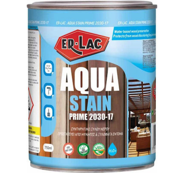 ER-LAC Aqua Stain Prime 2030-17 Συντηρητικό Ξύλου Νερού 2.5lt