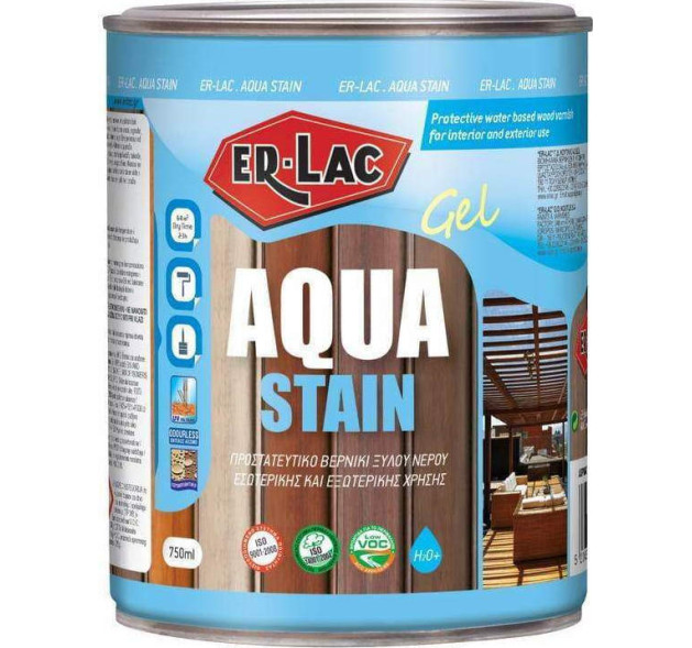 ER-LAC Aqua Stain Gel Βερνίκι Εμποτισμού Νερού Λευκό 750ml