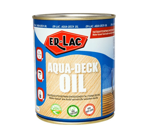 ER-LAC Aqua Deck Oil Βερνίκι Εμποτισμού Νερού Aχρωμο 0.75lt