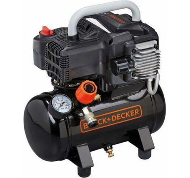 Black & Decker BD195/6 Μονοφασικό Κομπρεσέρ Αέρος με Ισχυ 1.5hp και Αεροφυλάκιο 6lt