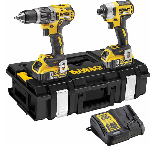 Dewalt DCK266P2 Σετ Κρουστικό Δραπανοκατσάβιδο & Παλμικό Κατσαβίδι 18V με 2 Μπαταρίες 5Ah και Θήκη