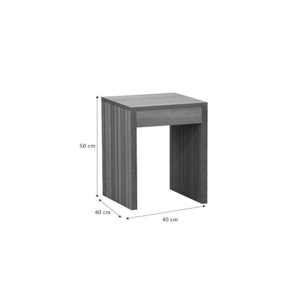 Pakoworld Βοηθητικό τραπέζι Focused MDF φυσικό 40x40x50cm