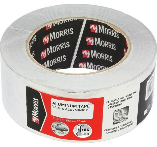 Morris Aluminum 26044 Αυτοκόλλητη Ταινία Αλουμινίου 5cmx10m