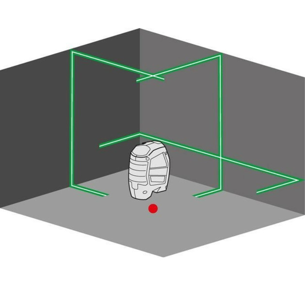 Flex Alc 3/1-G Αυτορυθμιζόμενο Γραμμικό Αλφάδι Laser Πράσινης Δέσμης