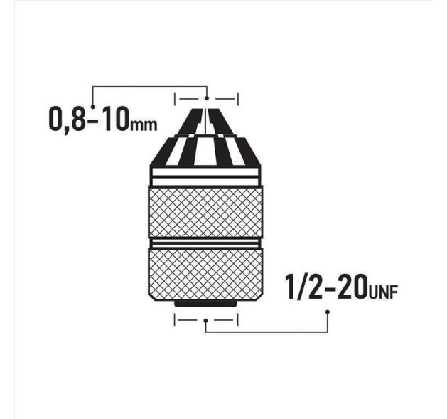 F.F. Group Τσοκ Ταχείας Μεταλλικό 10mm 1/2 20UNF Auto Lock