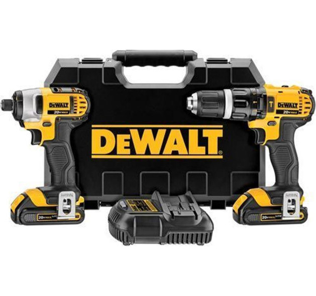 Dewalt DCK285C2 Σετ Κρουστικό Δραπανοκατσάβιδο & Παλμικό Κατσαβίδι 18V με 2 Μπαταρίες 1.5Ah και Θήκη