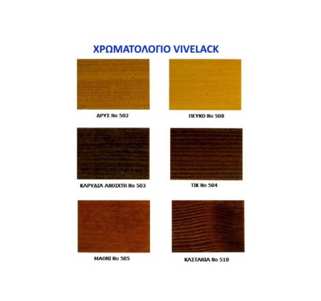 Vivechrom Vivelack Βερνίκι Επιφάνειας 504 Teak Γυαλιστερό 750ml