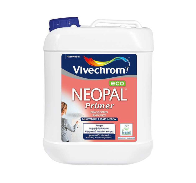 Vivechrom Neopal Primer Eco Μικρονιζέ Ακρυλικό Αστάρι Νερού Κατάλληλο για Τοιχοποιία 10lt