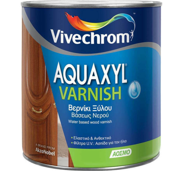 Vivechrom Aquaxyl Varnish Βερνίκι Εμποτισμού Νερού 708 Τικ Σατινέ 750ml