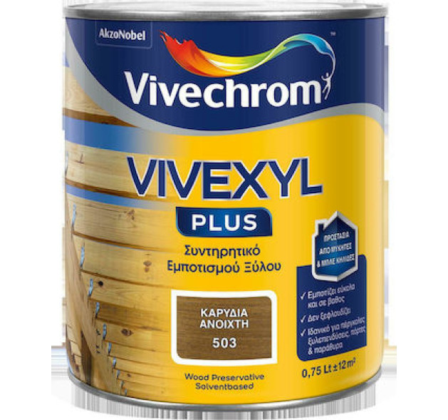 Vivechrom Vivexyl Plus Συντηρητικό Ξύλου Διαλύτου 504 Τικ Ματ 750ml