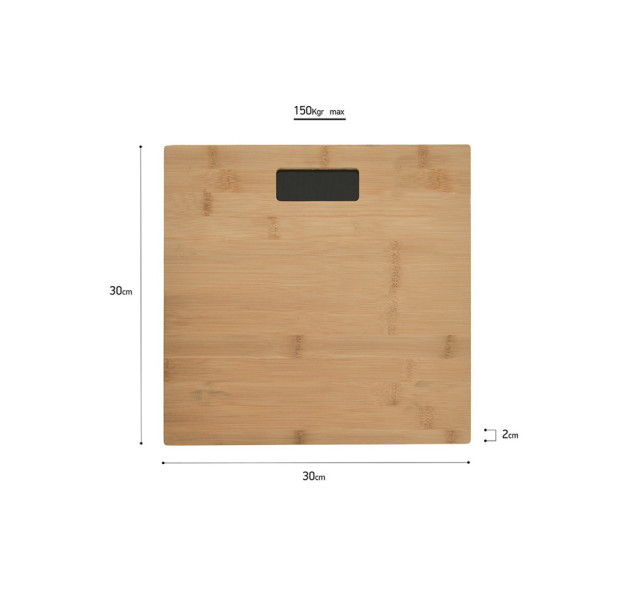 Ψηφιακή Ζυγαριά σε Καφέ χρώμα 150KG max 30X30X2cm