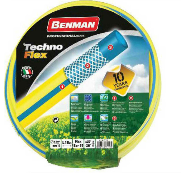 Benman Λάστιχο Ποτίσματος TechnoFlex 1/2in 25m