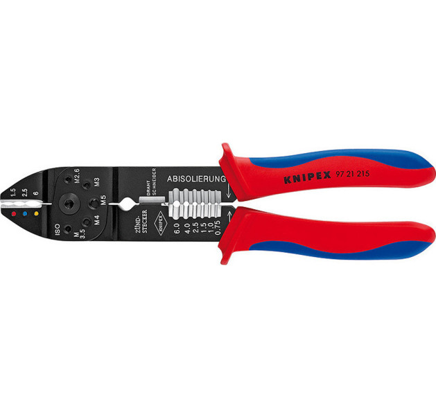 Knipex Πρέσα Ακροδεκτών Διατομής 0.5-6mm² με Απογυμνωτή (Μήκος 230mm)