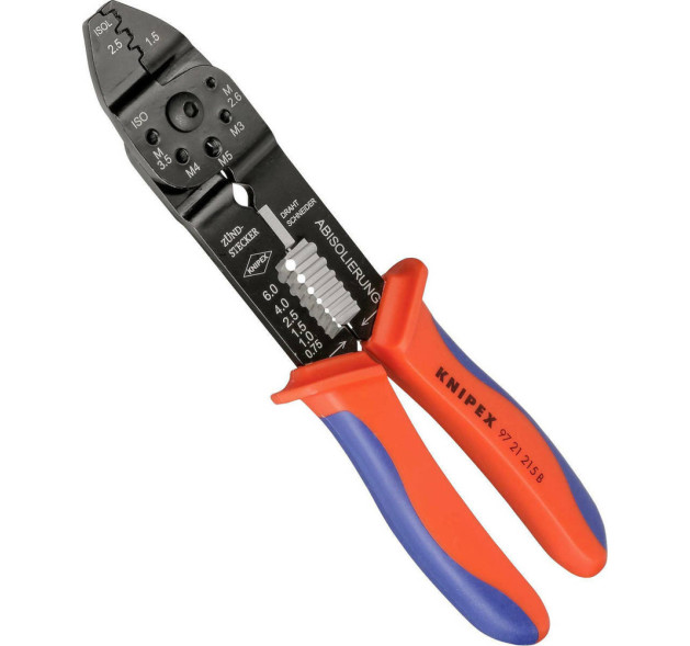 Knipex Πρέσα Ακροδεκτών Διατομής 0.5-6mm² με Απογυμνωτή (Μήκος 230mm)