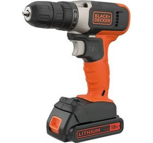 Black & Decker Δραπανοκατσάβιδο Μπαταρίας 18V 1x1.5Ah