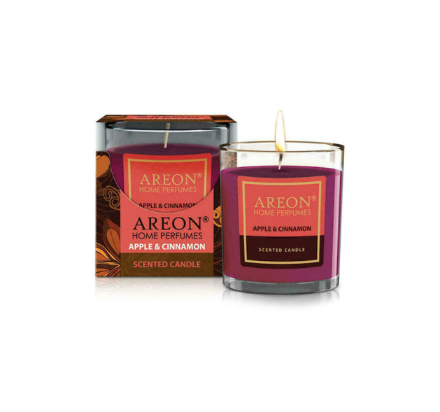 Αρωματικό Κερί Areon σε Βάζο Perfume Apple Cinnamon Candle Apple Cinnamon 120gr