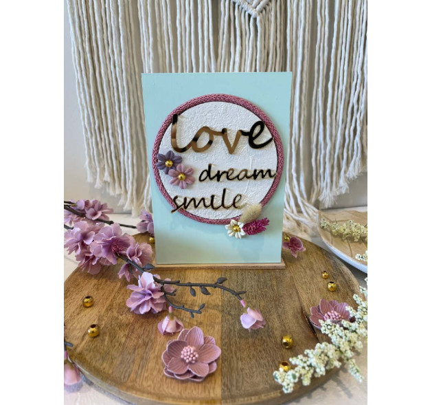 ΕΠΙΚΑΘΗΜΕΝΟ ΜΕΝΤΑ LOVE DREAM SMILE 14x20cm