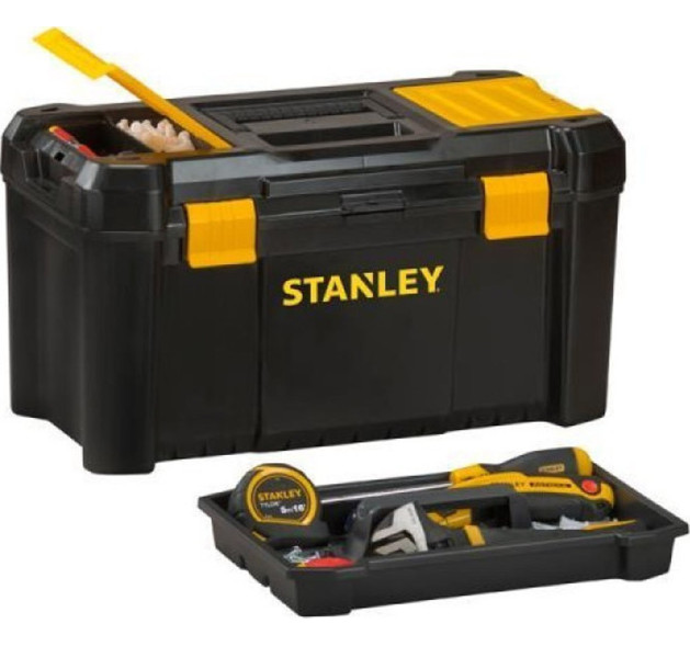 Stanley Essential Εργαλειοθήκη Χειρός Πλαστική με Ταμπακιέρα Π48.2xB25.4xΥ25cm