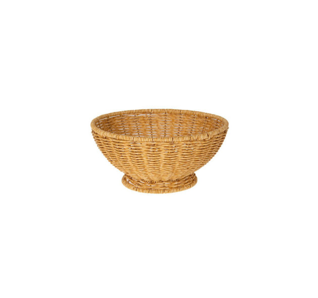 Διακοσμητικό Μπωλ Rattan Μπεζ 24.5x24.5x12cm